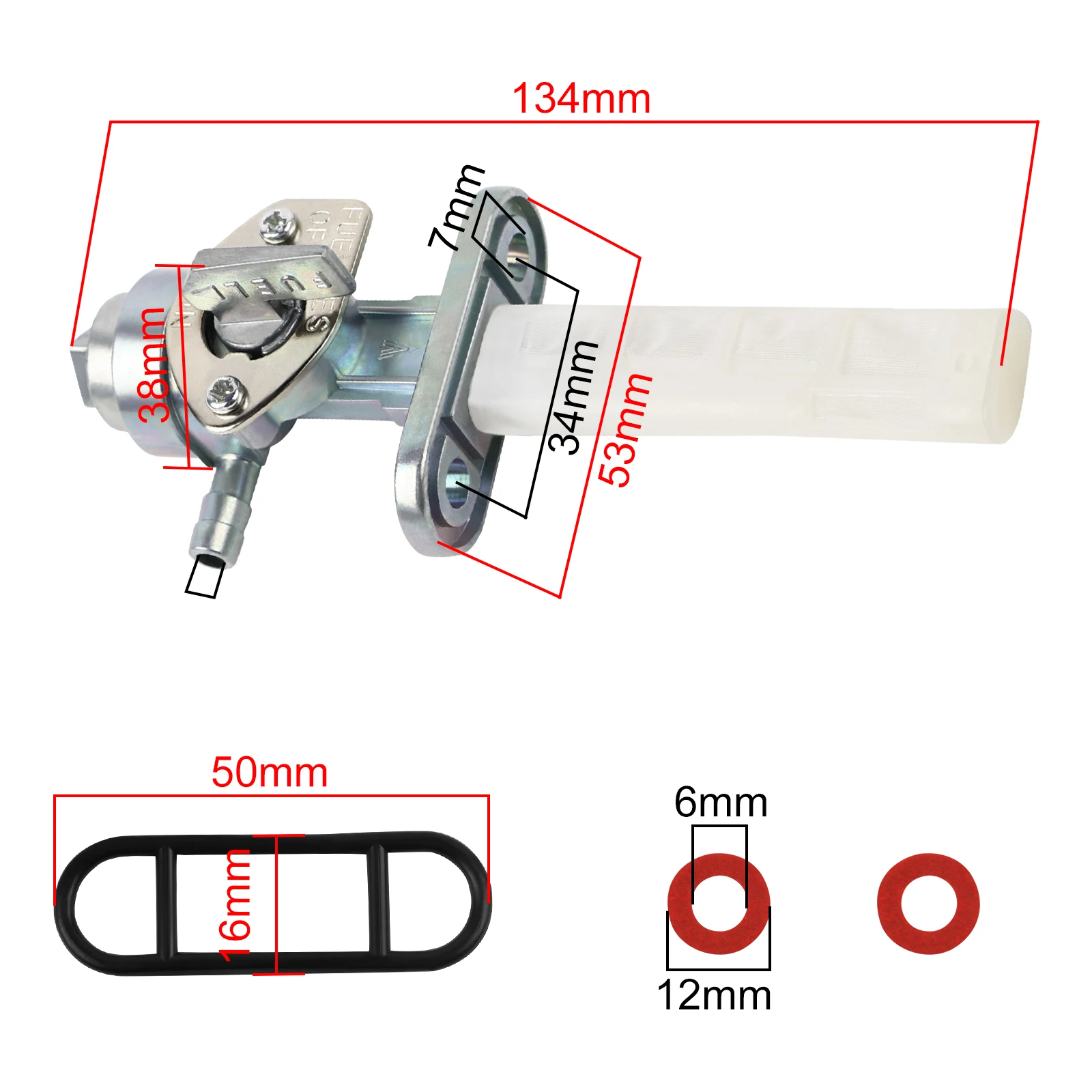 Топливный клапан для бензобака насоса Petcock 34 мм Suzuki TS ZR 50 GP 100 CN 125 DR GN 250 GSX SP 400 GS450 200 |
