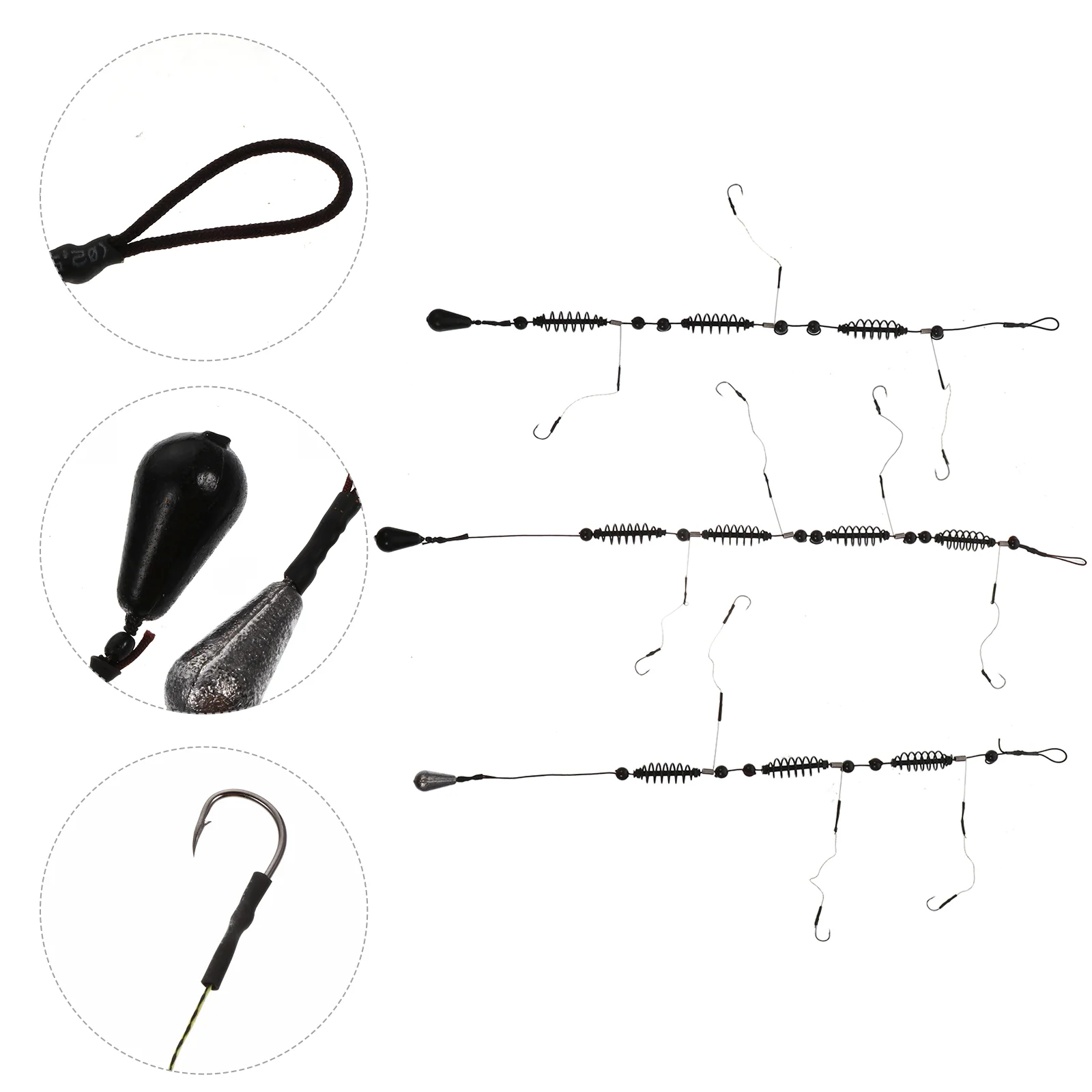 

3pcs Feeder Bait Thrower Device Fishing Bait Hook Fishing Feeder Fishing Accessory for Sea Outdoor