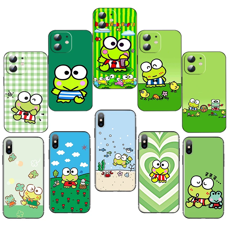 EF10 G-Keroppi Frog Cartoon Soft Silicone Case for Xiaomi Mi F1 9T Pro A1 5X A2 Lite A3 CC9E 10T 11T 12Pro 12X Caver