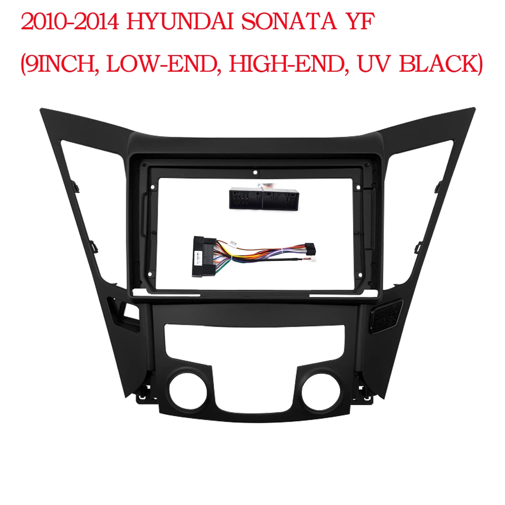 2 Din Car DVD Frame Audio Fitting Adaptor Dash Trim Kits Facia Panel 9inch For HYUNDAI Sonata 8th  2011-2015 Radio Player