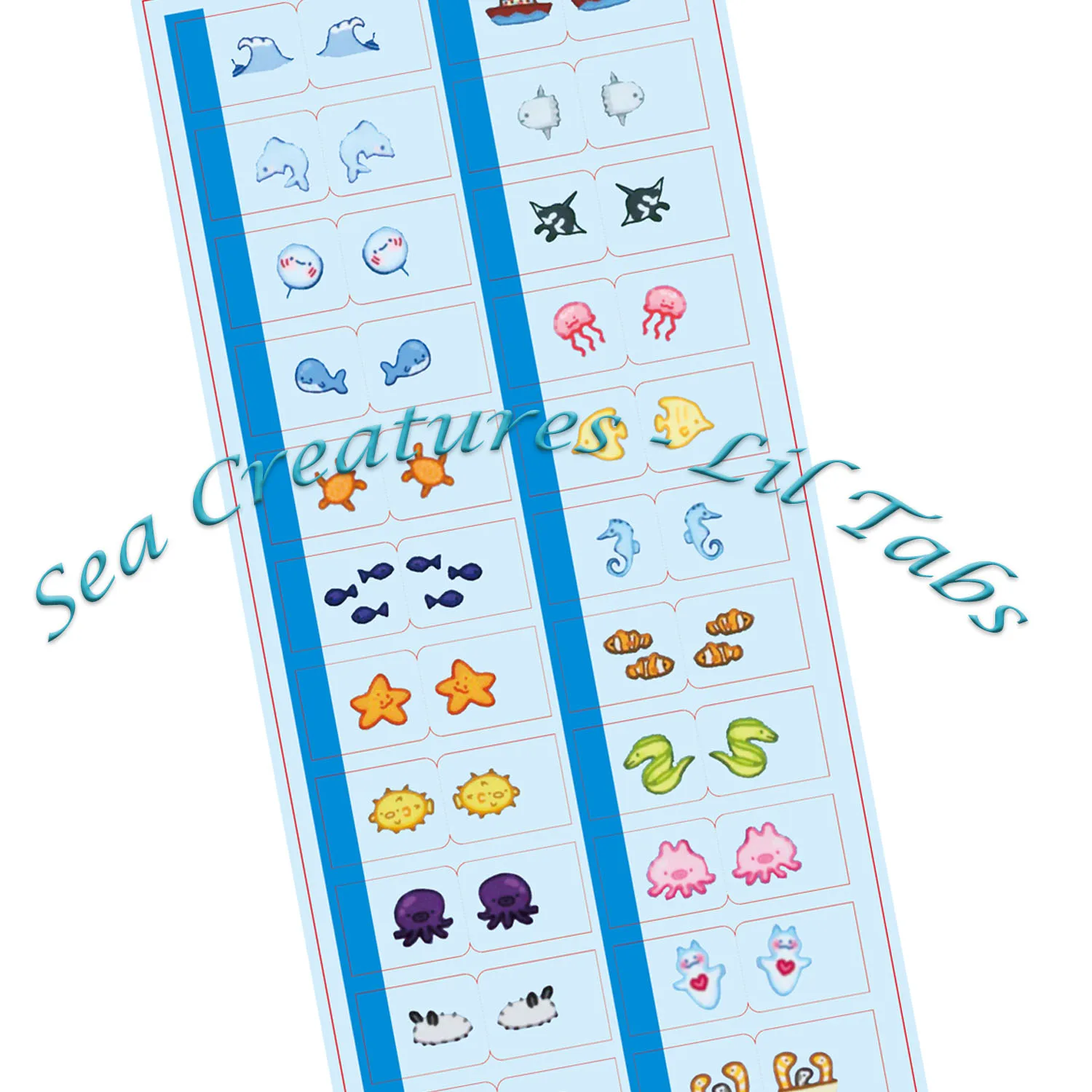 

Морские существа стикеры для блокнотов