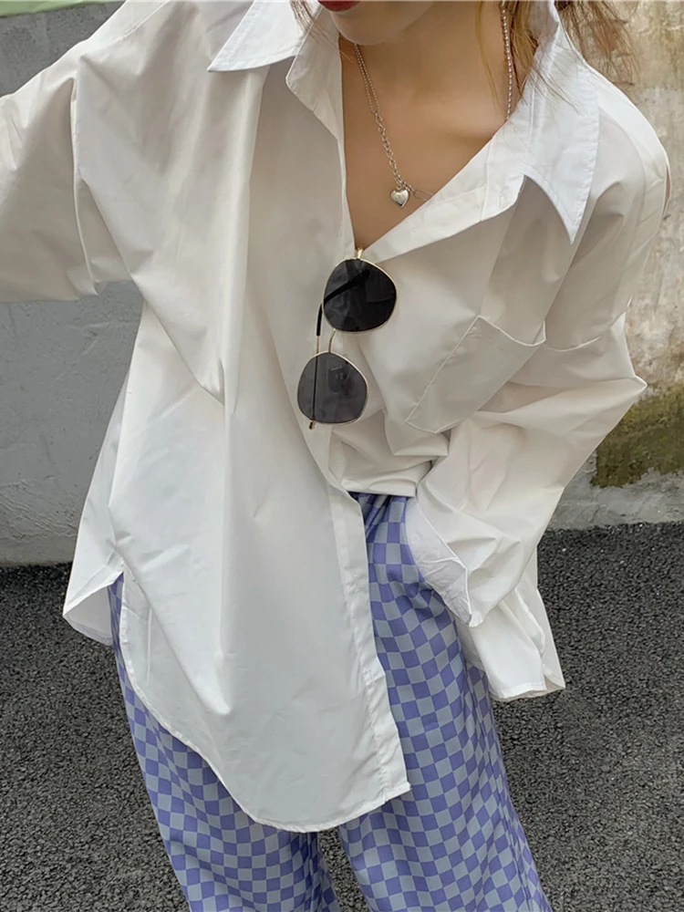 Sungtin пикантные повседневные рубашки оверсайз с открытыми плечами для женщин