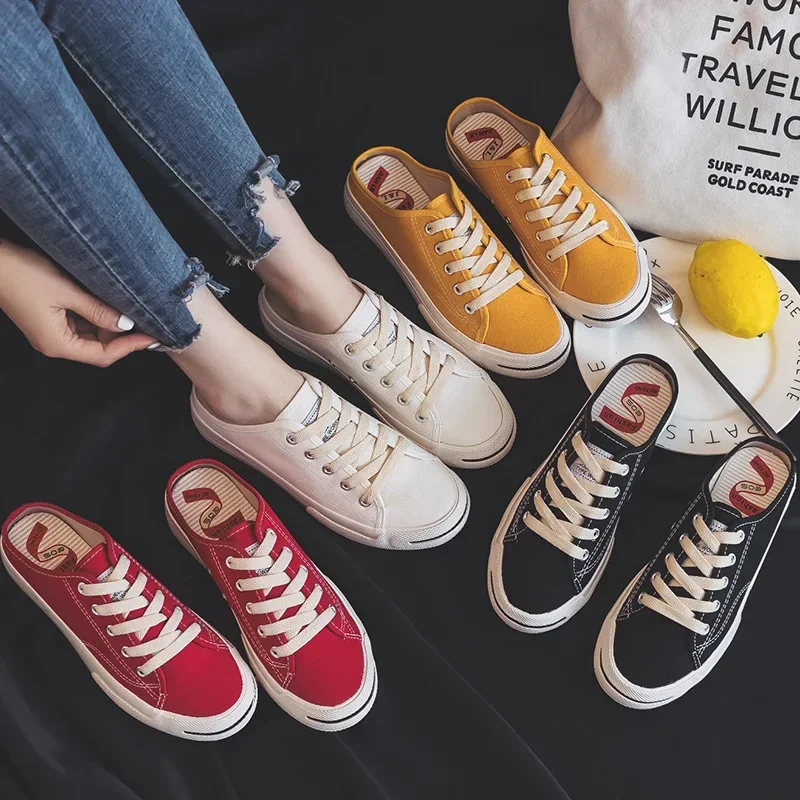 

Летние новые стильные женские босоножки со шнуровкой, дышащие открытые белые туфли с полуприцепом