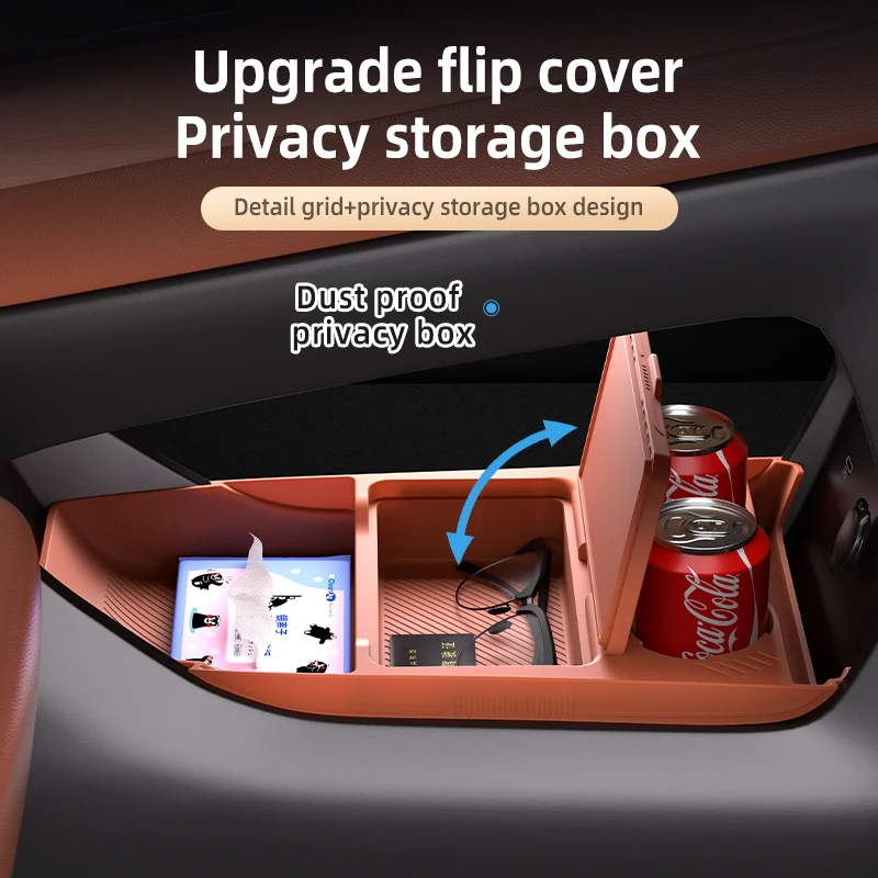 Фото Для Geely Galaxy E5 EX5 2024 2025 ящик для хранения центральный подлокотник скрытый ящик подстаканник органайзер аксессуары для интерьера №4