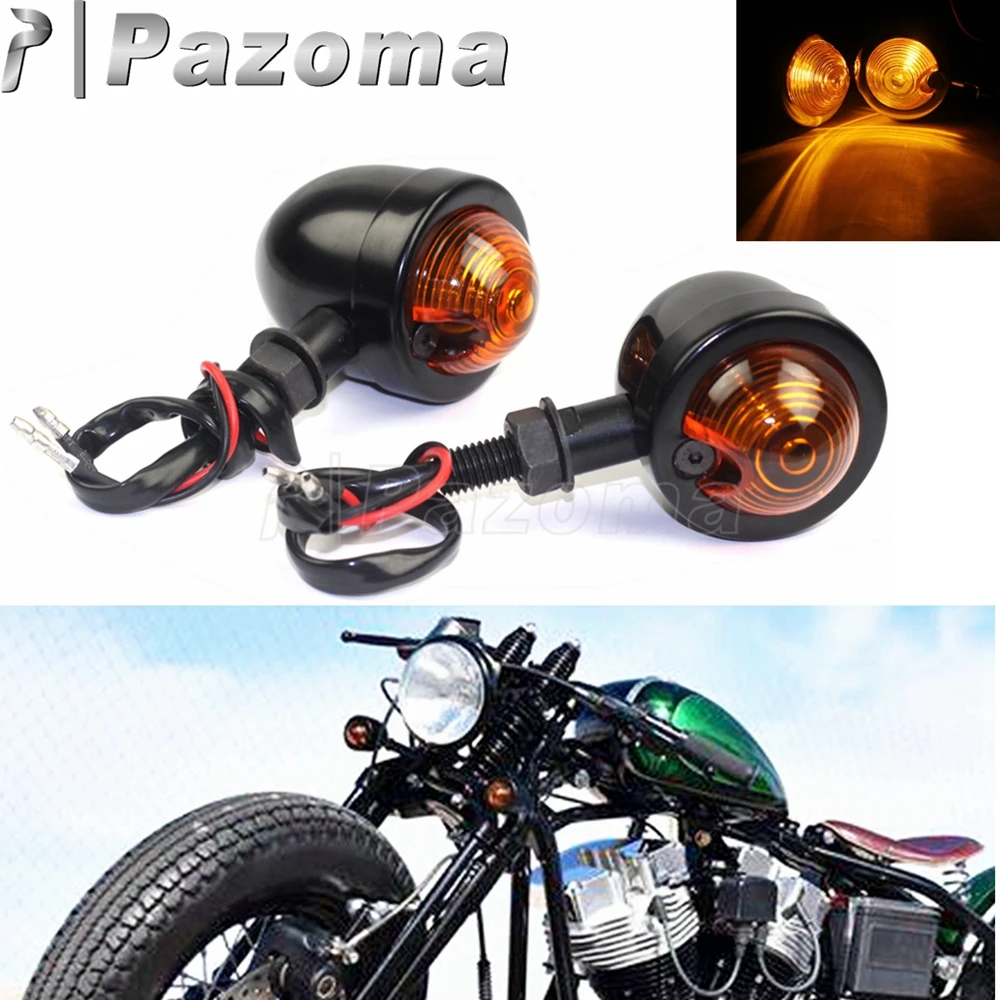 

Сигнальный поворотник в ретро стиле, черная алюминиевая цилиндрическая лампа сигнала поворота для мотоцикла, бега, стоп-сигнала для Harley ...