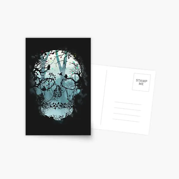 

Открытка с изображением темного леса, черепа, простой эстетический альбом, фотооткрытка, печать фотографий в помещении для мальчиков, Совре...