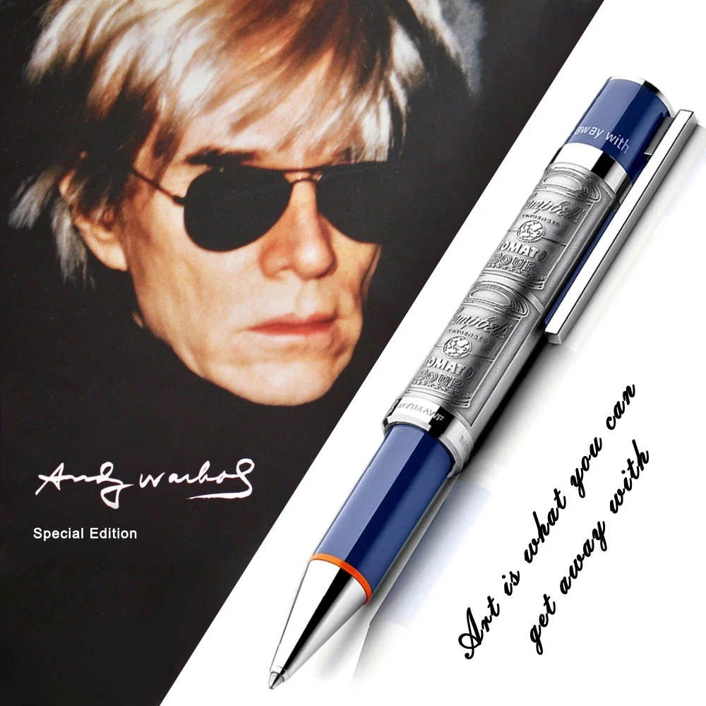 LAN MB Special Edition Andy Warhol Classic Ballpoint Pen Embossed Barrel Write Smooth Luxury School Office Monte Stationery
