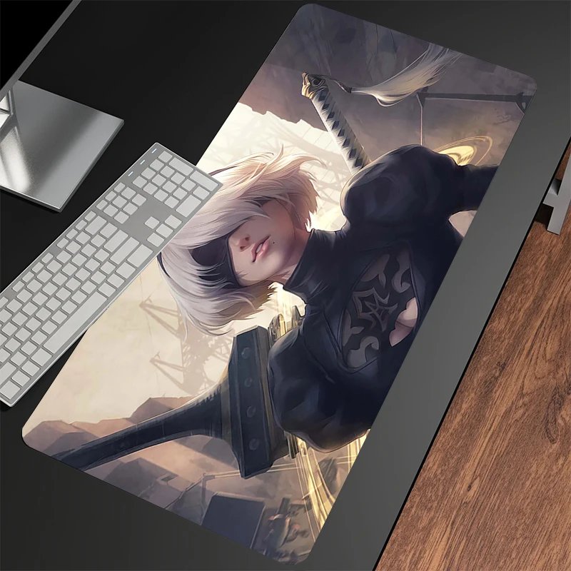 

Mouse Pad Nier Automata Large Gamer Mousepad Keyboard Mat XXXL Mouse Mats 31.4x11.8in Rubber Desk Pad Design Desk Rug