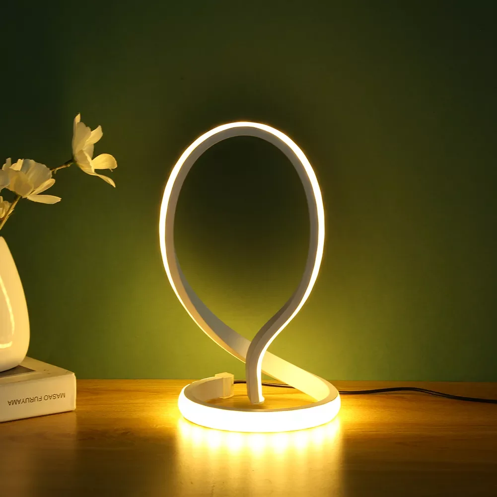 

Spiral Table Lamp USB Charge Light Touch Control Height Adjustable Bedside Night Light Modern Hallways Bedroom Lighting Deco