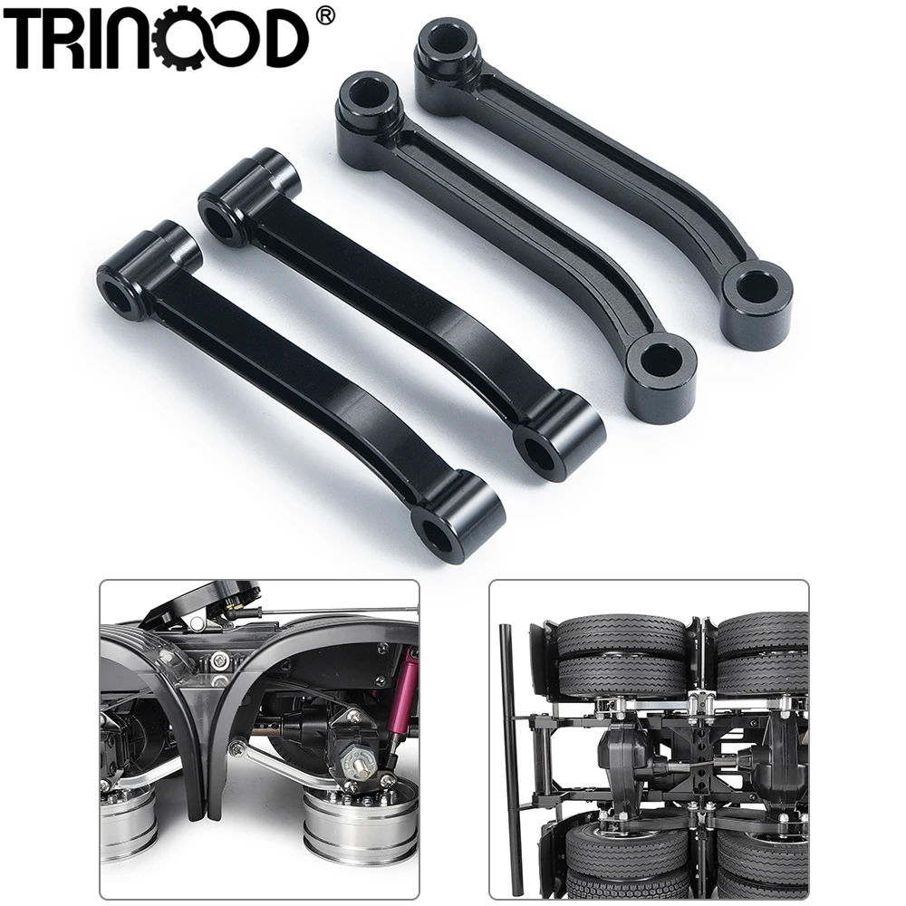 

TRINOOD Tamiya Truck 1/14 Lower Link Rod Servo Link Connecting Steering Tie Rods RC Trailer Tractor Cargo Car Upgrade Parts