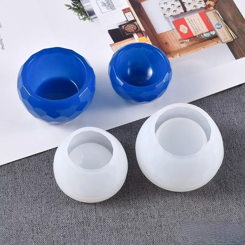 

Silicone Mold Round Dish Bowl Water Cup Epoxy Resin Mold Candle Holder Casting Mold Flowerpot Container Mold Craft