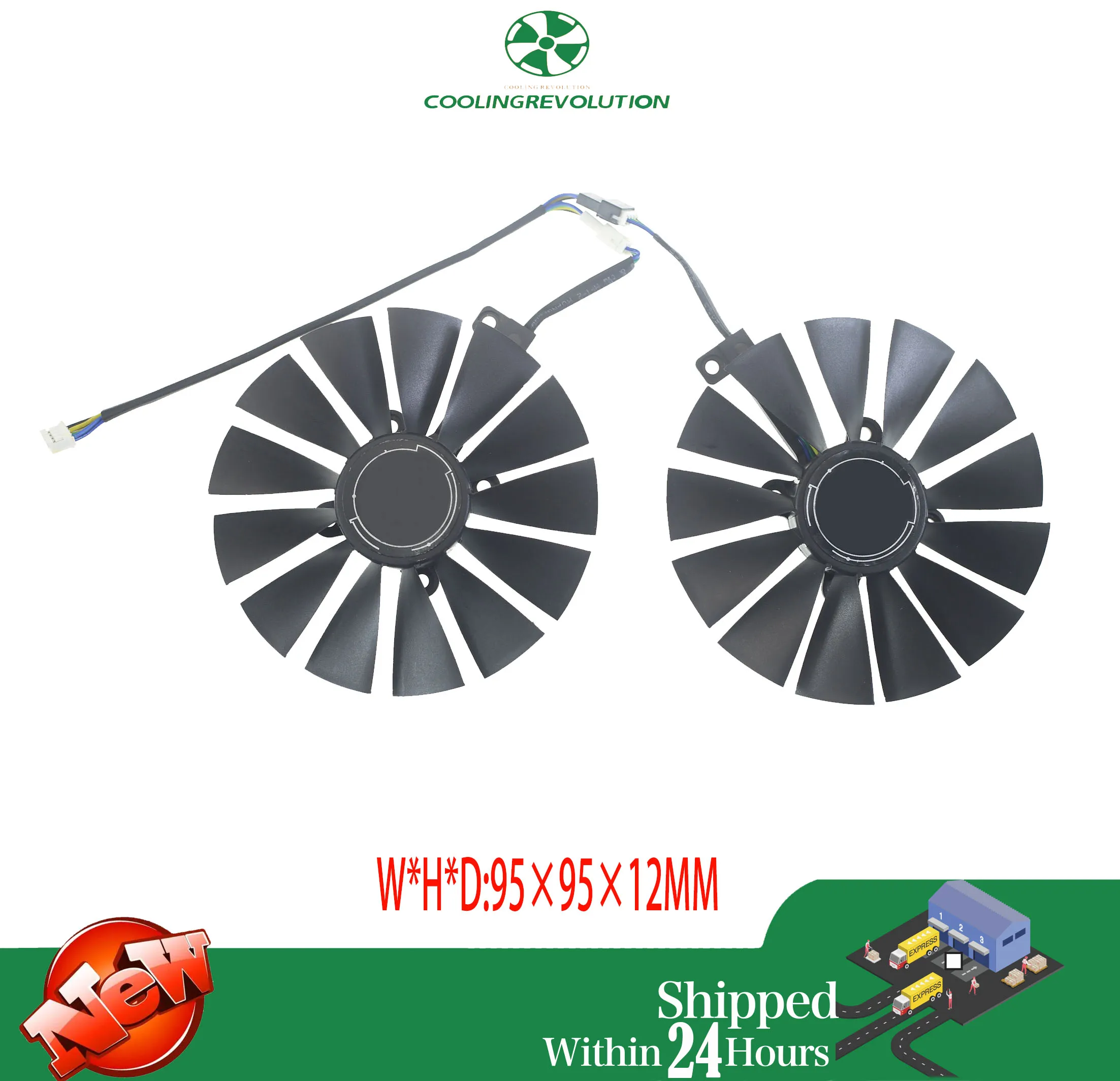 Кулер для видеокарты ASUS STRIX RX570 DC 12 В а