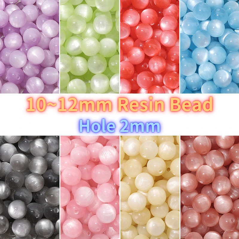 

10/12mm Cloud Beads Round Multi Color Resin Beads Loose Beads for Jewelry Making DIY Accessories Handmade Bracelets Acrylic Bead
