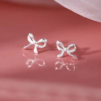 fashion sweet earring bow stud earring for women bling charm handmade bowknot earring engagement jewelry gift