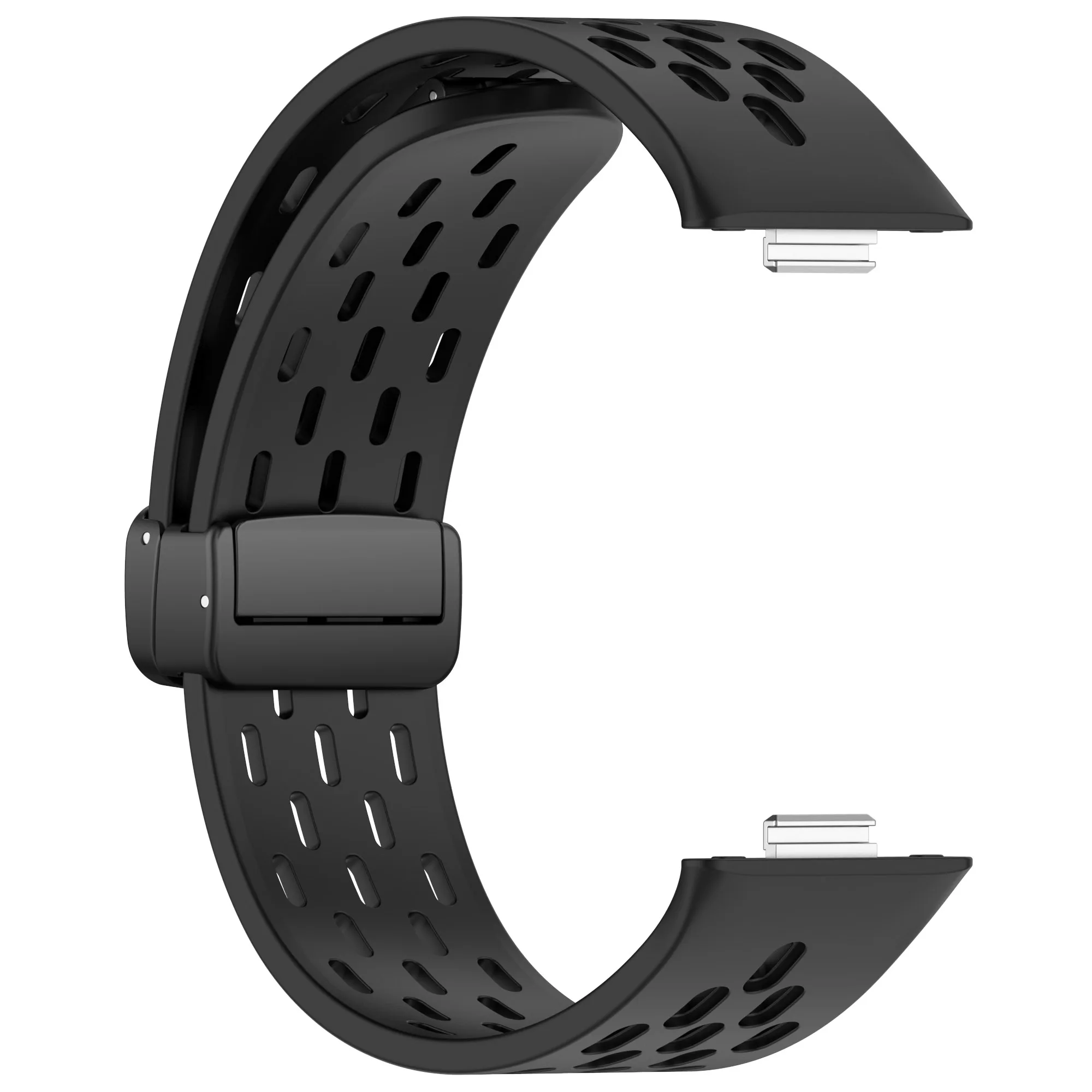 Фото Дышащий силиконовый ремешок для Huawei Watch Fit 3/Fit 4/4 Pro, удобный магнитный браслет, аксессуары для Huawei Watch Fit 4 №5