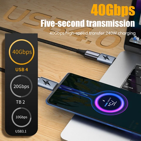 Прямой/локоть адаптер типа C «мама» на «папа» 240 Вт, адаптер для быстрой зарядки, 8K, 60 Гц, USB C — USB C для iPhone 15 16