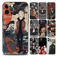 japanese anime tokyo revengers phone case for apple iphone 11 12 13 pro max 7 8 se xr xs max 5 5s 6 6s plus black soft silicone