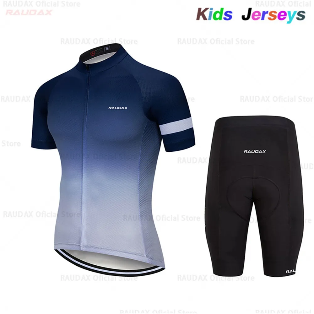 

2022 Gradient Color Summer Kids Cycling Jersey Mtb Short Sleeve Cycling Clothing Mtb Ropa Ciclism Bike Uniform