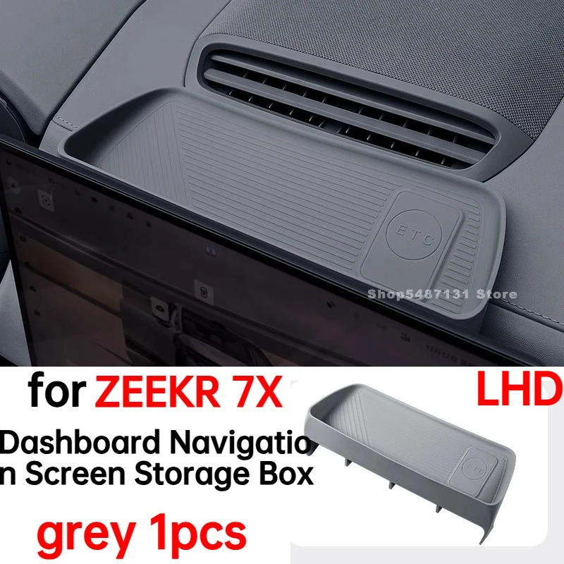 Ящик для хранения навигационного экрана приборной панели автомобиля для ZEEKR 7X, аксессуары для интерьера 2024 2025 для левого руля