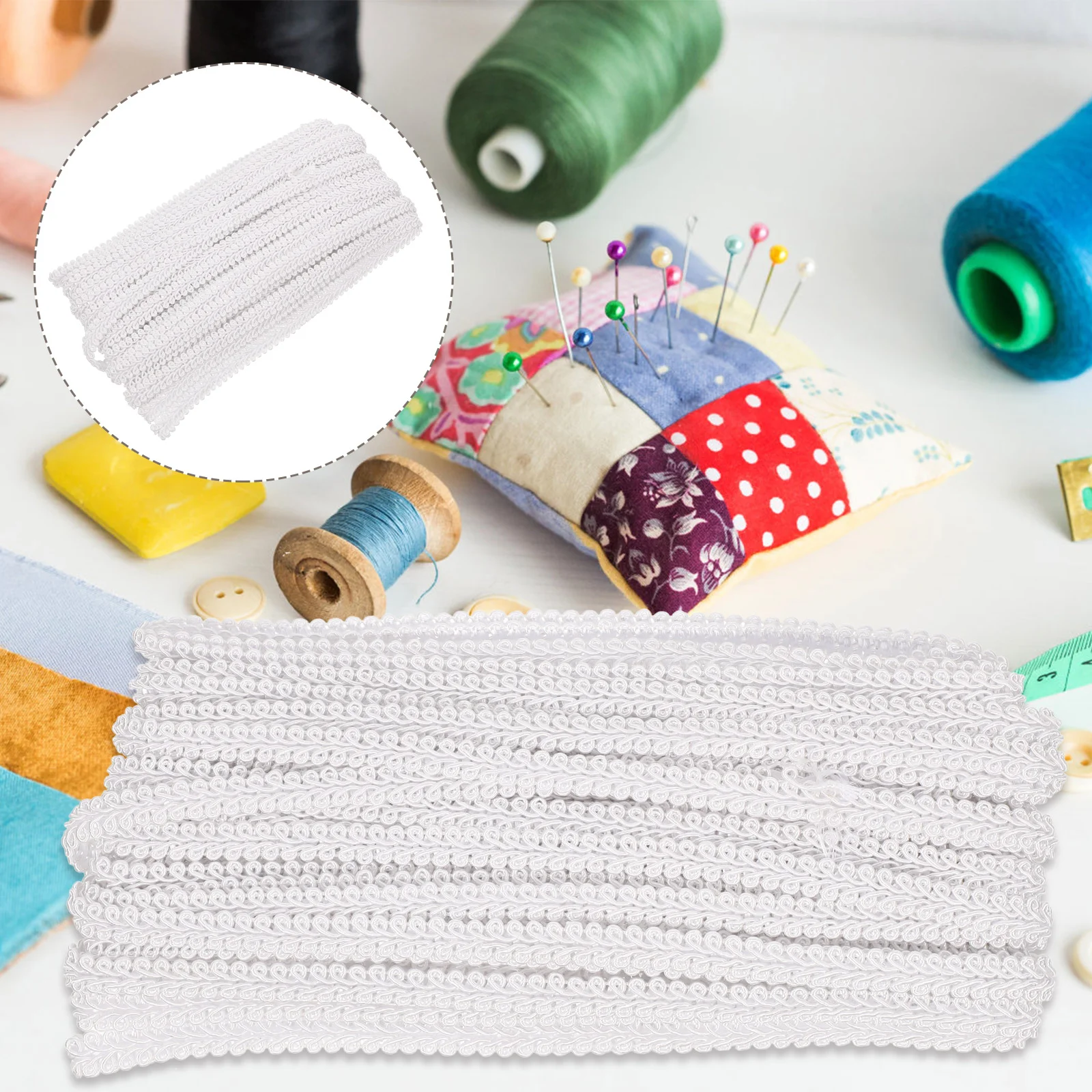 

Trim Lace Fringe Ribbon Sewing Curtain Garment Edging Cotton Tassel Trimmings Embroidery Craft Tablecloth Wavy Supplies