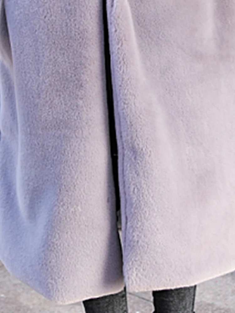 Lautaro осень зима длинная черная теплая толстая мягкая пушистая шуба из