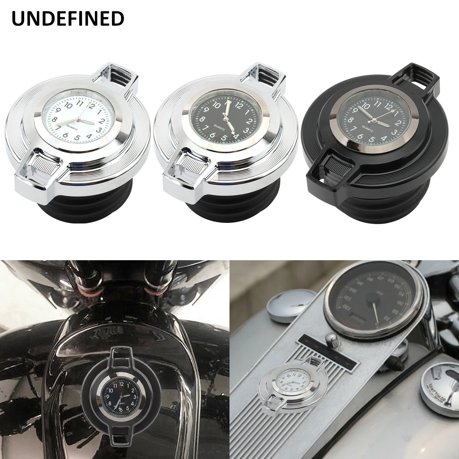 

Motorcycle Fuel Tank Cap Oil Gas Caps with Clock for Harley Sporster XL 883 1200 Softail Fatboy Road King Dyna FXD 1996-2023