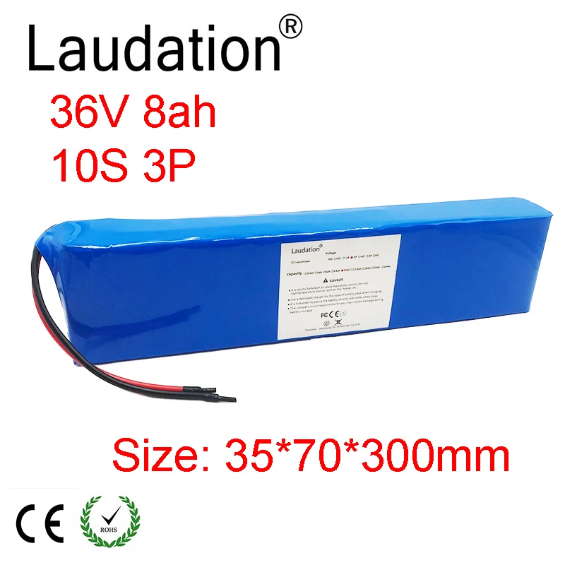 

36V 8ah Electric Bicycle Battery Pack 18650 Li-Ion Battery 10S3P 500W High Power And Capacity 42V Motorcycle Scooter With BMS