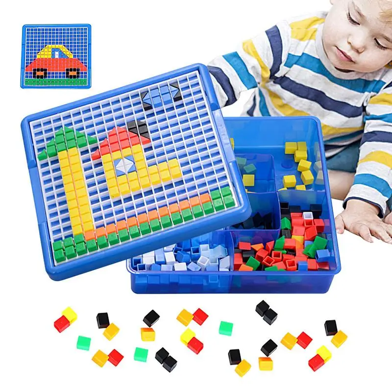 

3D Puzzles For Kids Educational Building Bricks 585 PCS Montessori Preschool Learning Toy Enlightenment Jigsaw Puzzle Patterns
