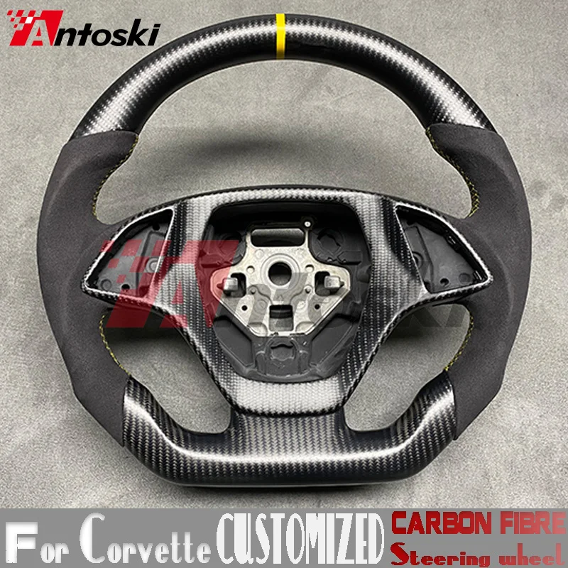 Матовый стиль в спортивном стиле для Chevrolet Corvette C7 Camaro ZL1 2016 2017 2014 2015 руль из