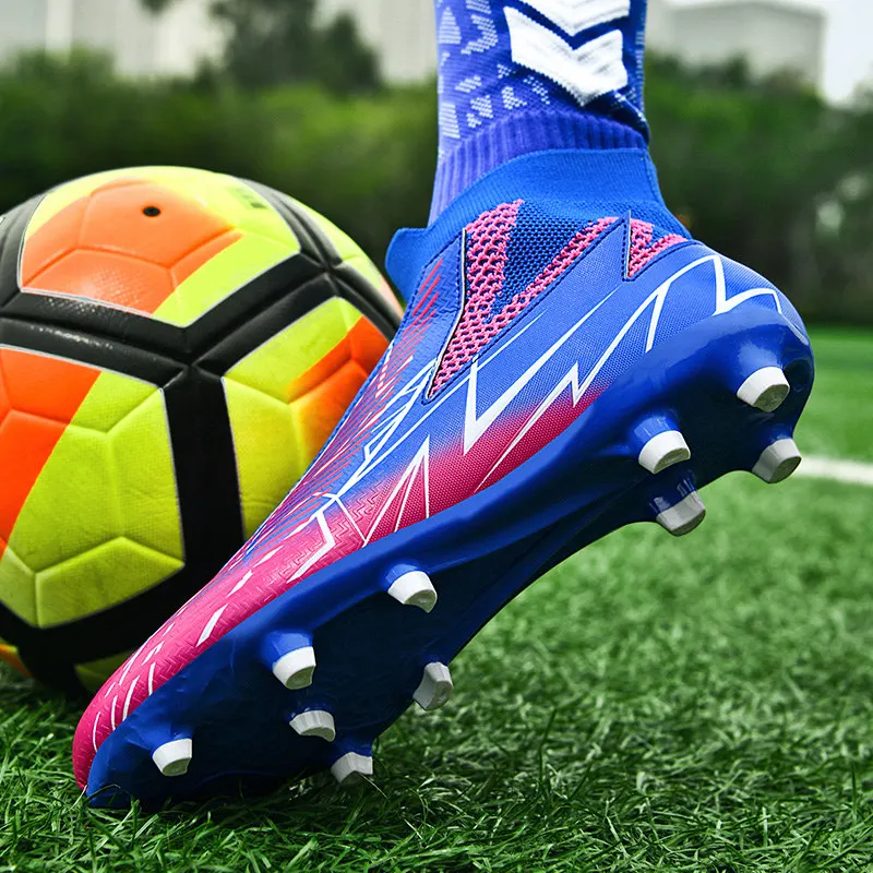 New Design Slip-on Professional Football Boots Men Breathable Long Spikes Soccer Shoes for Men Football Cleats Zapatos de futbol