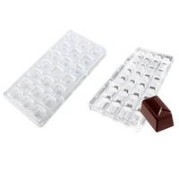 2 pcs 3d chocolate mold homemade square chocolate diy pastry tools polycarbonate chocolate moulds 21 grid 28 grid