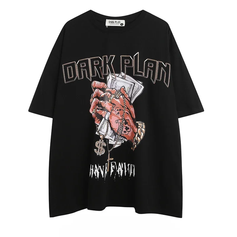 Футболка ROMECL в стиле хип-хоп рэп шикарная веселая винтажная ручная работа