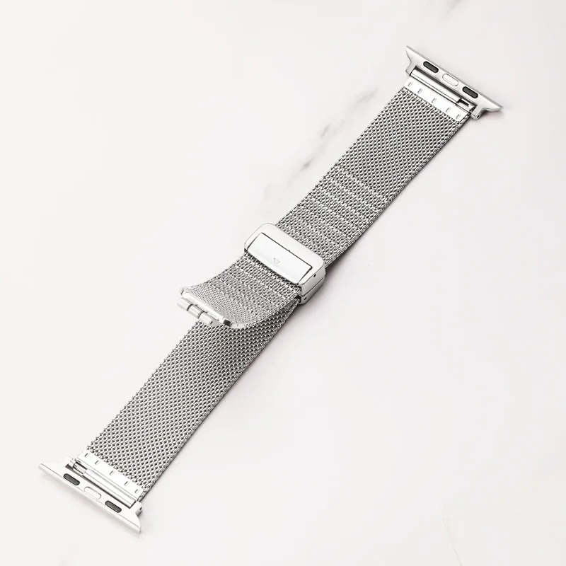 Milanese Strap For Apple Watch Band ultra 49mm 44mm 40mm 45mm 41mm 42mm 38mm magnetic buckle bracelet iWatch series 3 6 5 se 7 8