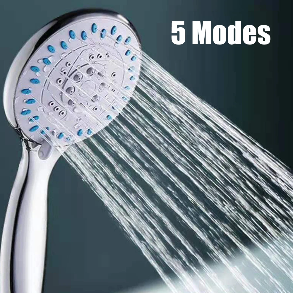 

Handheld Rain Shower Head Bath High Pressure Shower Head Multiple Mode Large Handset Heads Water Saving ABS Round Shower Head