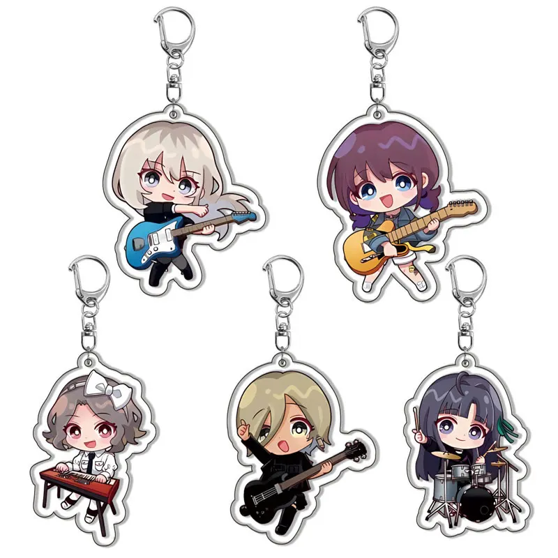 Брелок для ключей в стиле аниме GIRLS BAND CRY милая фигурка NINA ISERI MOMOKA KAWARAGI SUBARU AWA