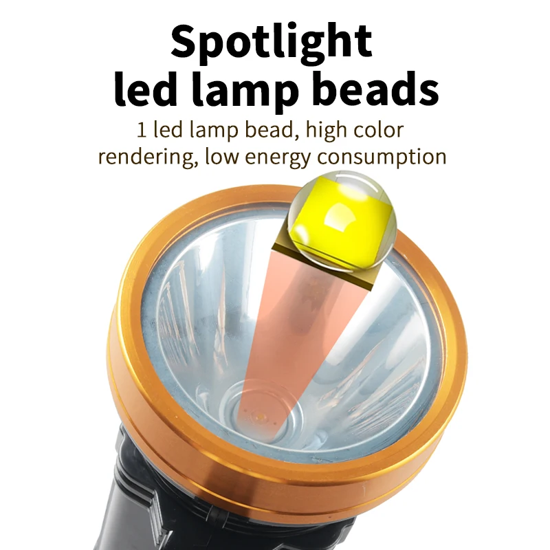 Внешний водонепроницаемый охотничий прожектор перезаряжаемый портативный