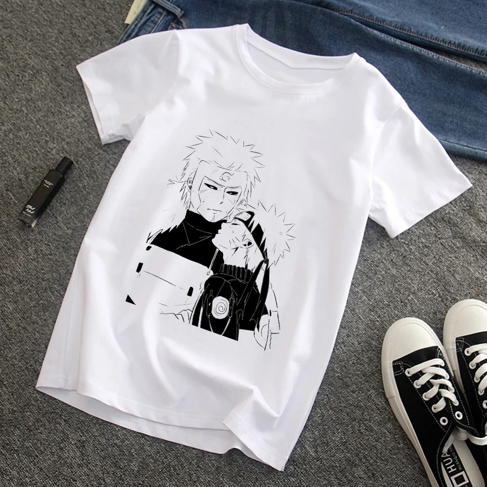 Футболка Uchiha мужская повседневная одежда из аниме крутой топ с коротким рукавом