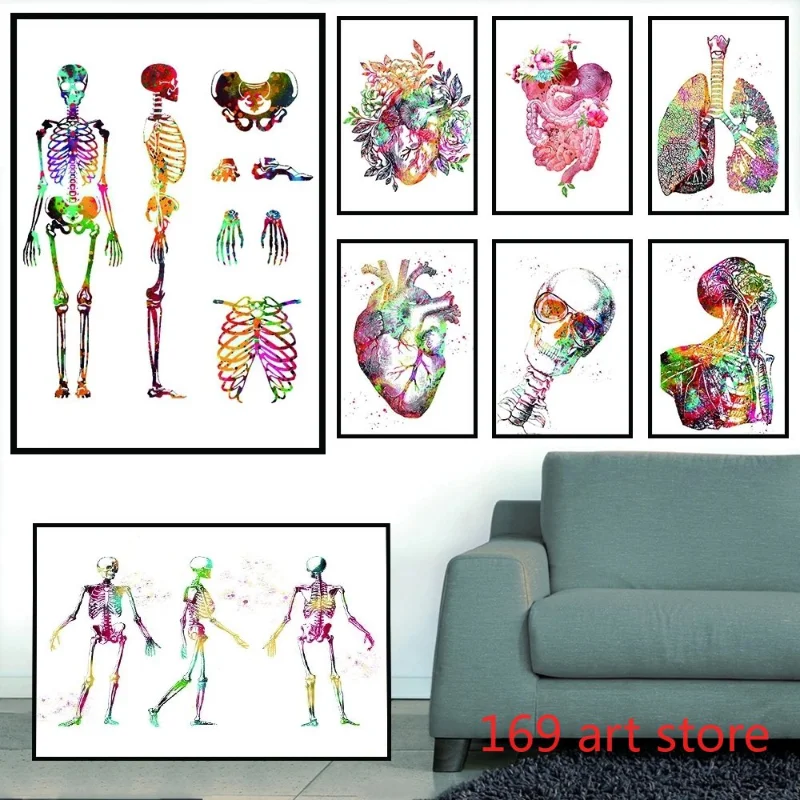 Человеческое тело, медицинская фотолаборатория, научное образование, художественные плакаты, Картина на холсте, настенные принты, картины, Декор для дома в клинике Человеческое тело, медицинская фотолаборатория, научное образование, художественные плакаты, Картина на холсте, настенные принты, картины, Декор для дома в клинике