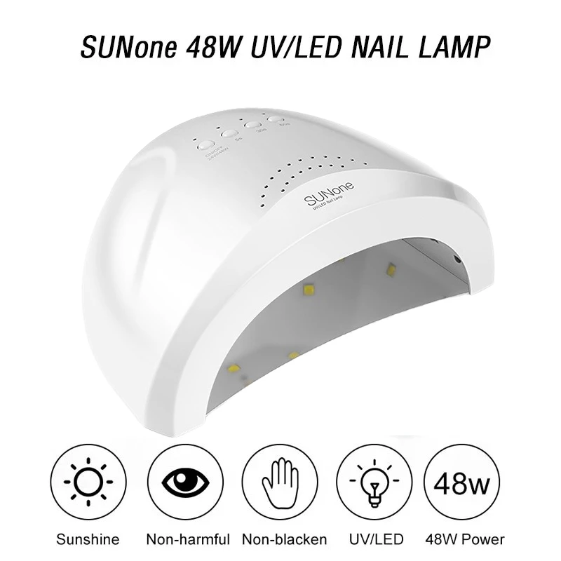 

SUNone 48W UV LED Lamp for Nails Professional Gel Polish Drying Lamp With 4 Gear Timer Smart Nail Dryer Manicure Equipment Tools