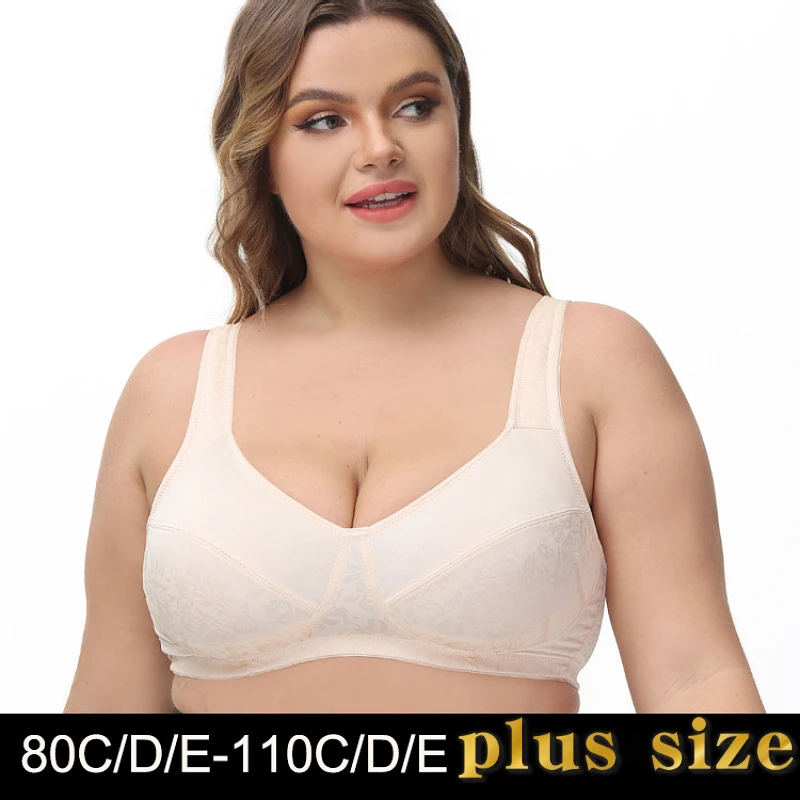 

Bras for Women Bralette Plus Large Size Underwear Push Up Intimate BH Brassiere Lingerie Minimizer 80 85 90 95 100 105 110 C D E