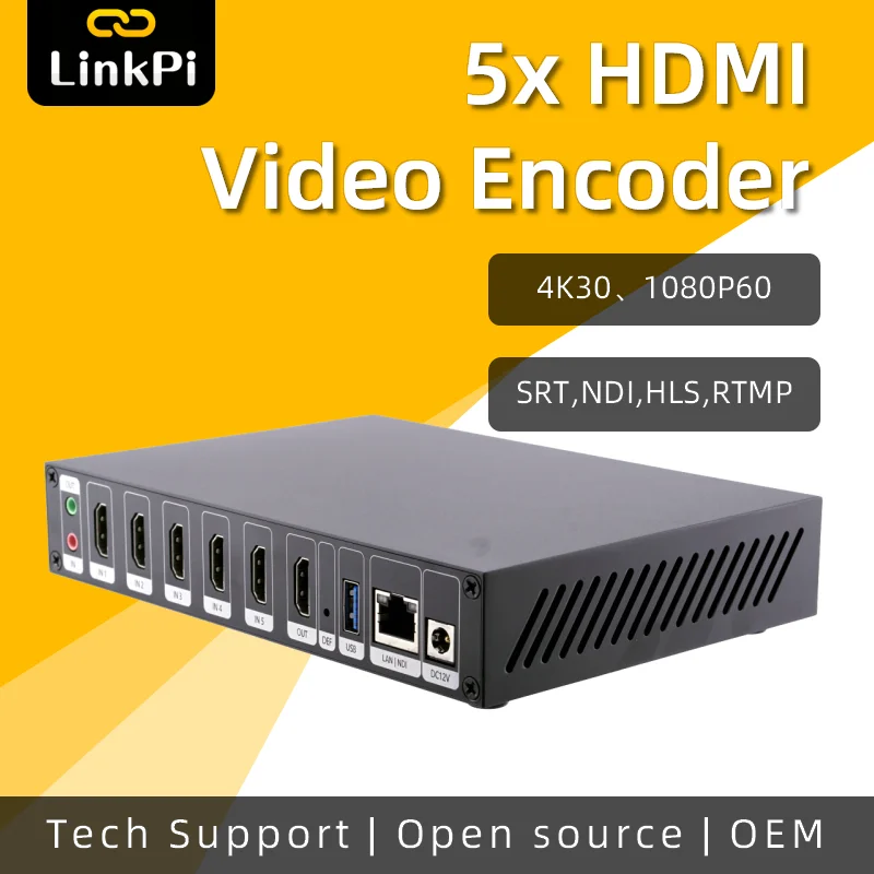 

[ENC5-V2] HDMI Encoder Decoder 4K 1080P NDI HX SRT RTMP RTSP Live stream IPTV IPCam
