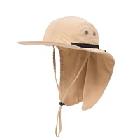 hat fisherman accessory men summer sun protection women with neck flap breathable beach outdoor working cap
