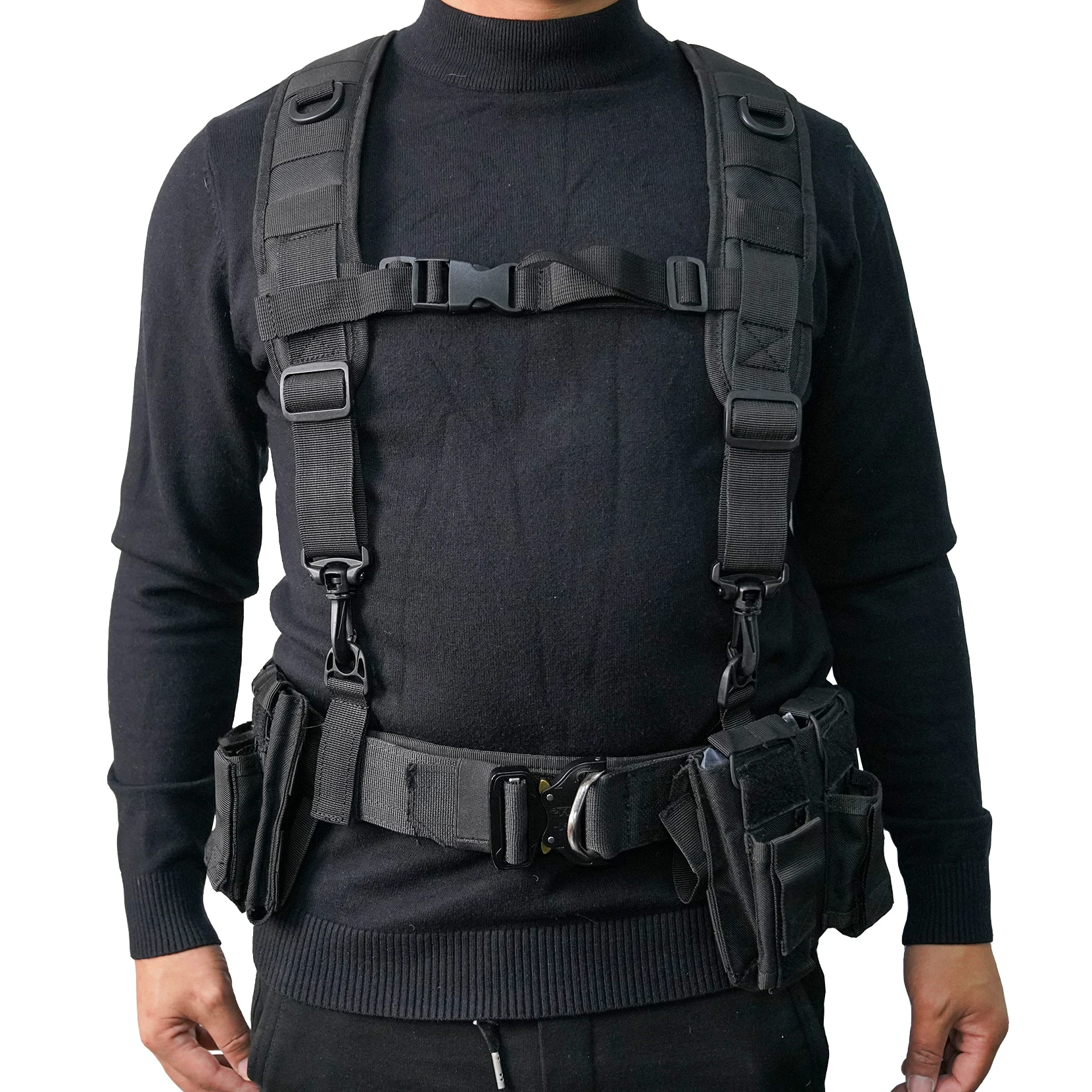 MELOTOUGH Tactical Outdoor H-Harness Duty Belt Suspenders (Battle Belt not Included)
