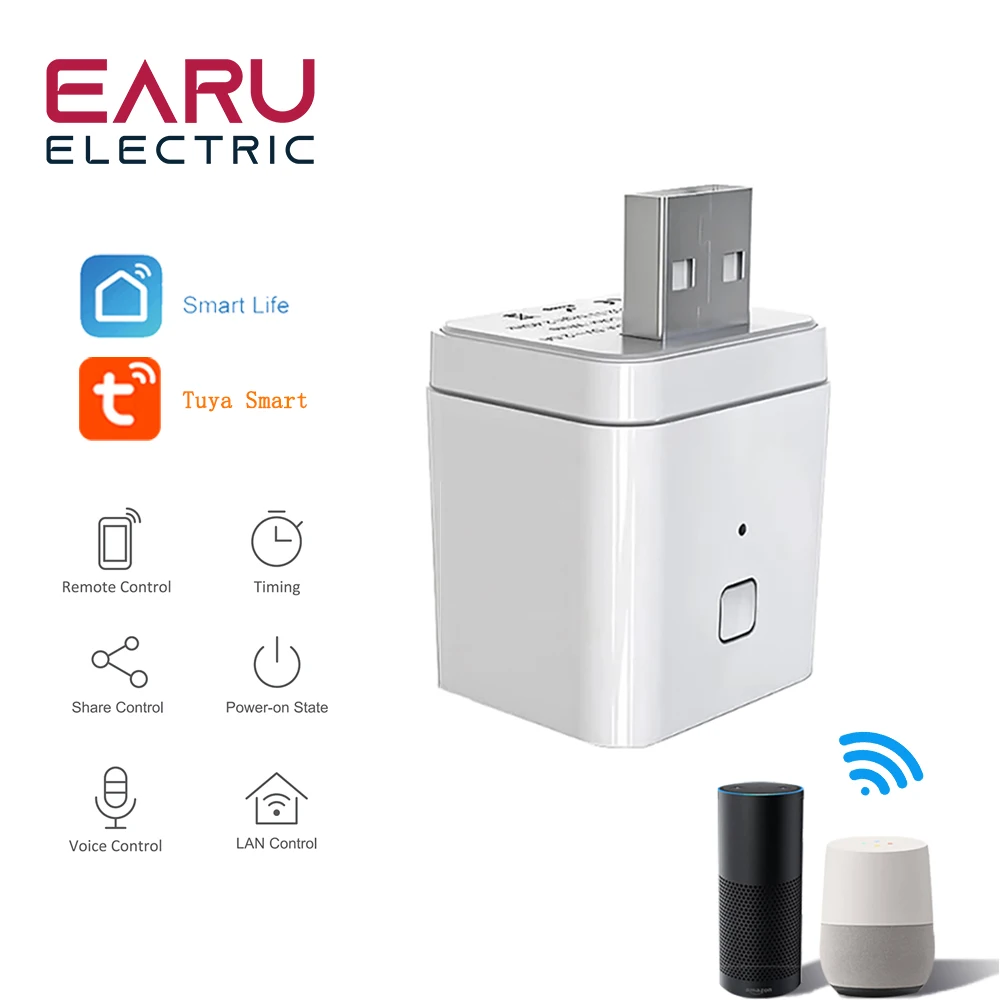 

Адаптер питания Tuya Micro SmartUSB, 5 В, Wi-Fi, USB