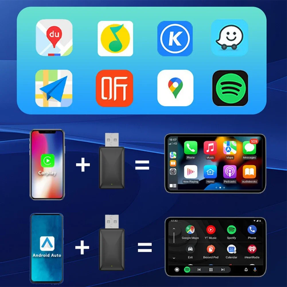 Автомобильный беспроводной адаптер Carplay на Android проводной и смарт-ключ Ai Box для