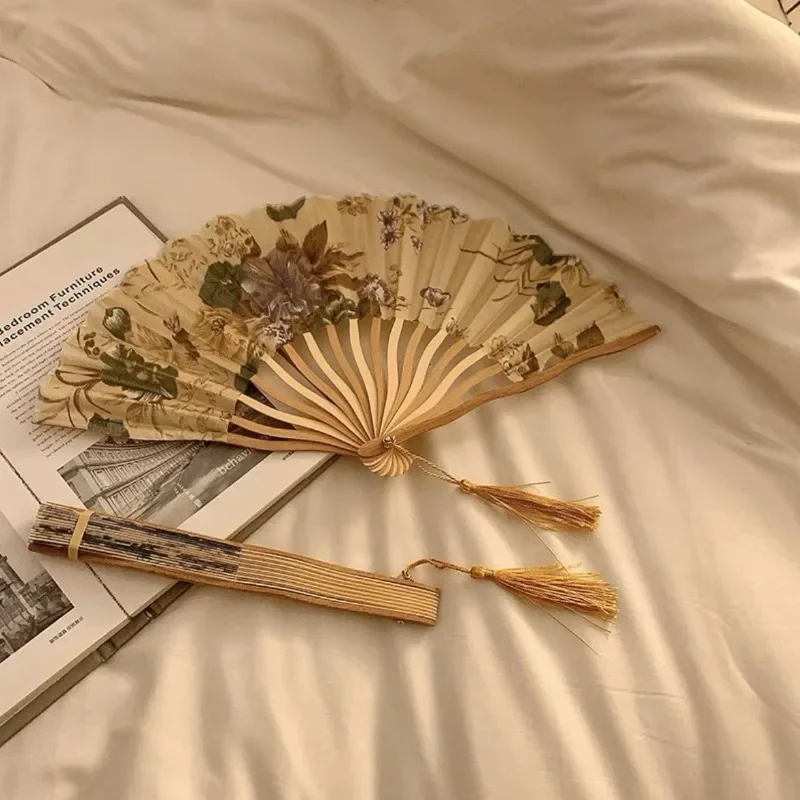Складные декоративные веера в китайском стиле реквизит для фона ручной