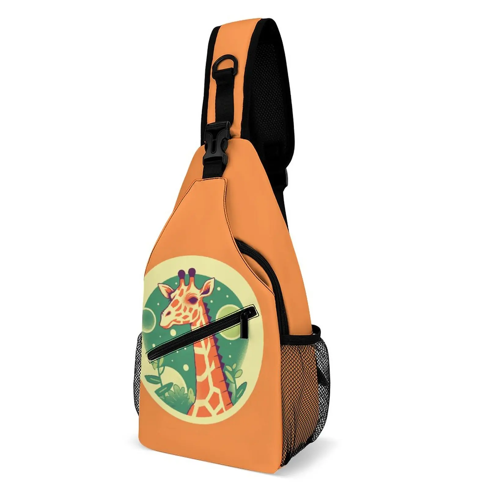 

CuteGiraffe Shoulder Bags Simple Circle Workout Chest Bag Men Hiking Graphic Design Sling Bag Funny University Small Bags