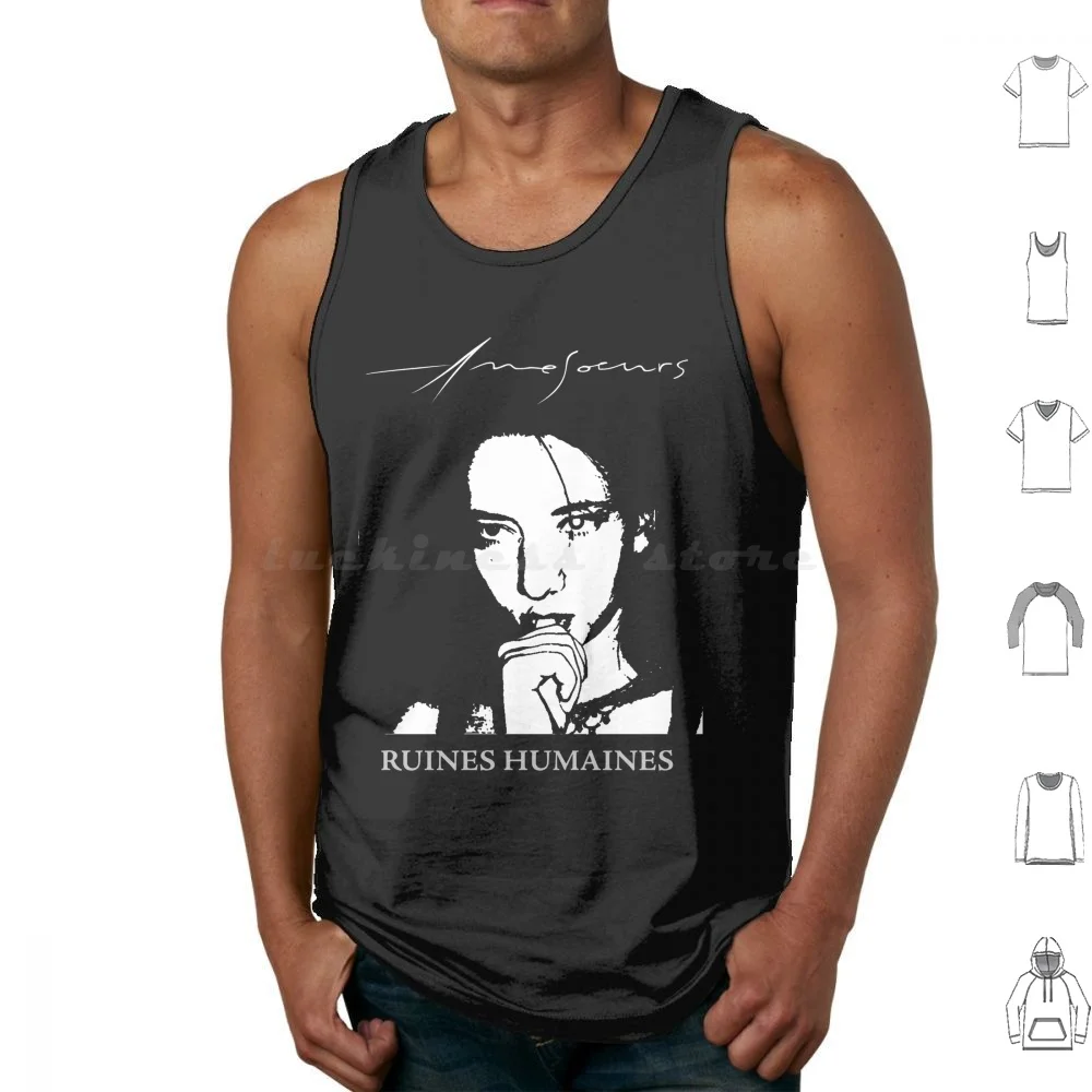 Майка-безрукавка Amesoeurs рубашка в стиле панк металлическая во французском без