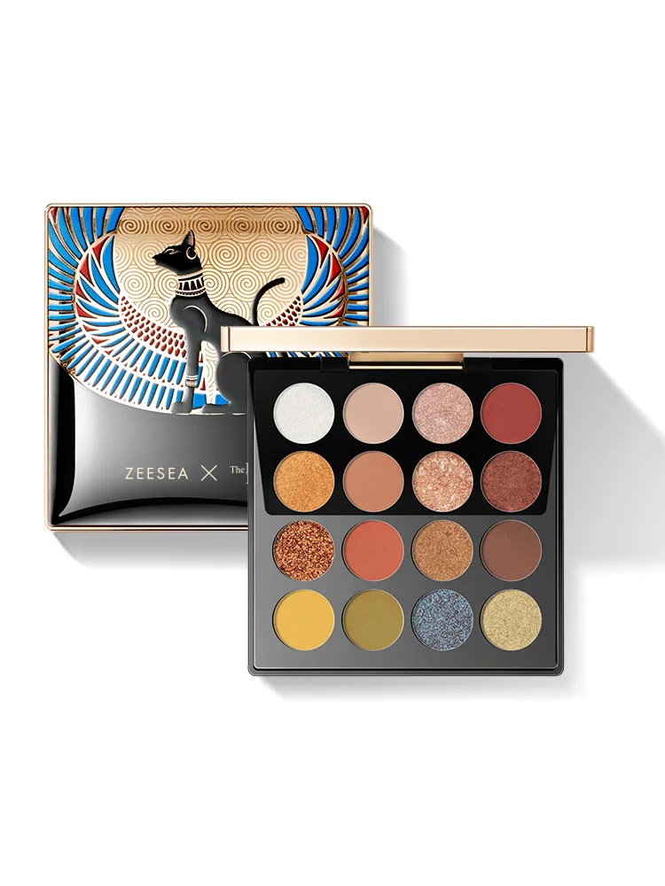 

CY ZEESEA египетские тени для век, 16 дюймов, блестящие тени, мерцающая пудра, Шиммер, Клеопатра, палитра для макияжа