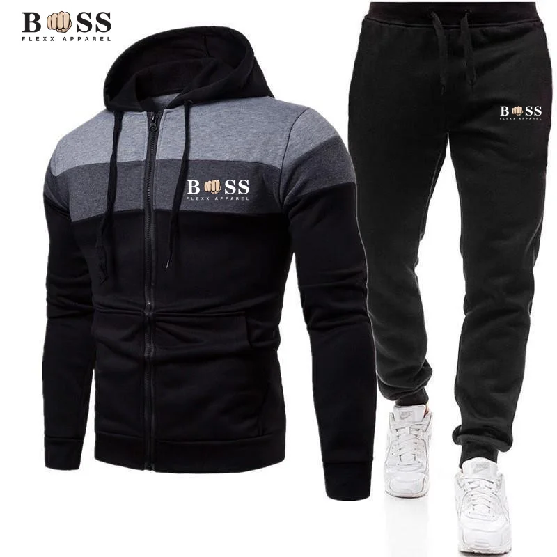 

2023 Fashion Tracksuit For Men Hoodie Fitness Gym Clothing Men Running Set Sportswear Jogger Men'S Tracksuit Winter Suit Sports